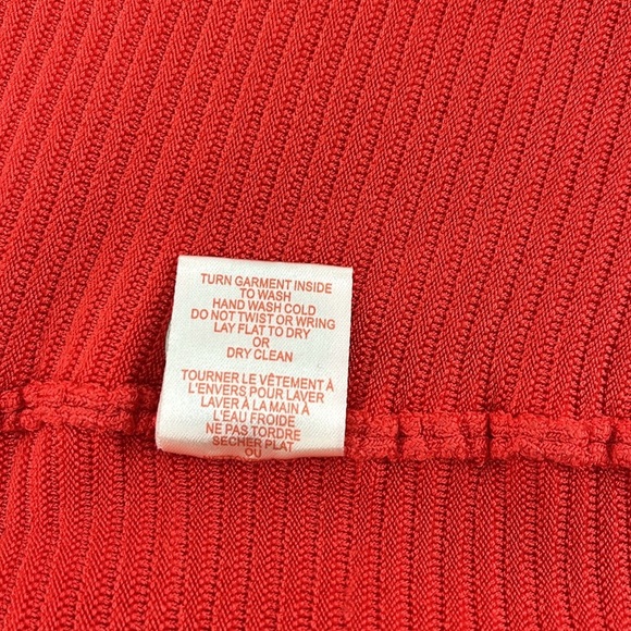 Ronny Kobo Women's Esha Coral Pointelle Knit Dress Orange Vermillion Size Medium - Picture 15 of 15